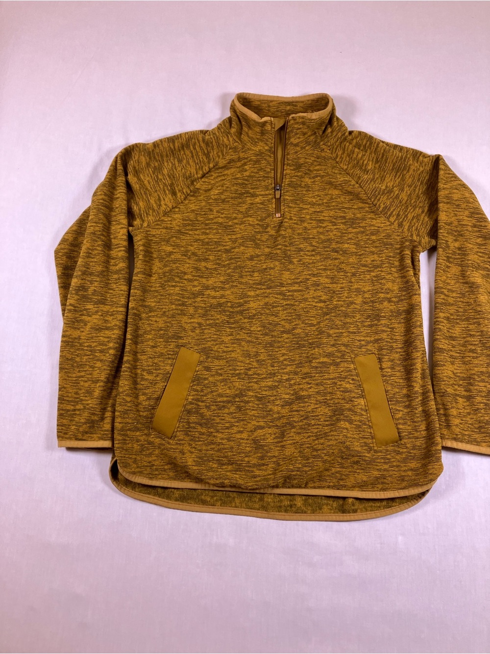tek gear Men's Quarter-Zip Sweater in Mustard Heather
